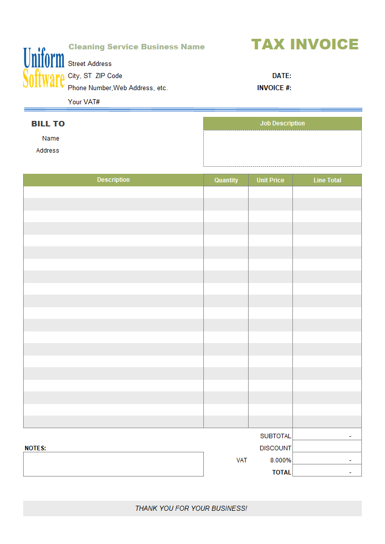 13+ Cleaning Invoice Template DocTemplates