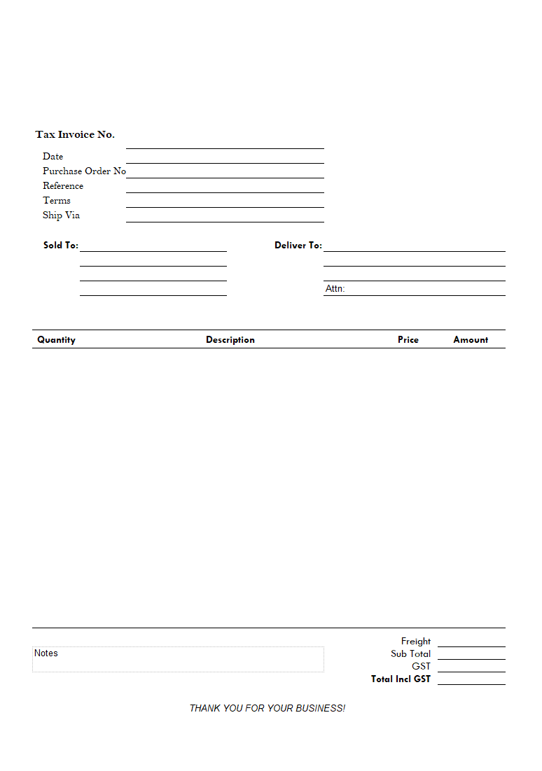 Delivery Slip Template Free