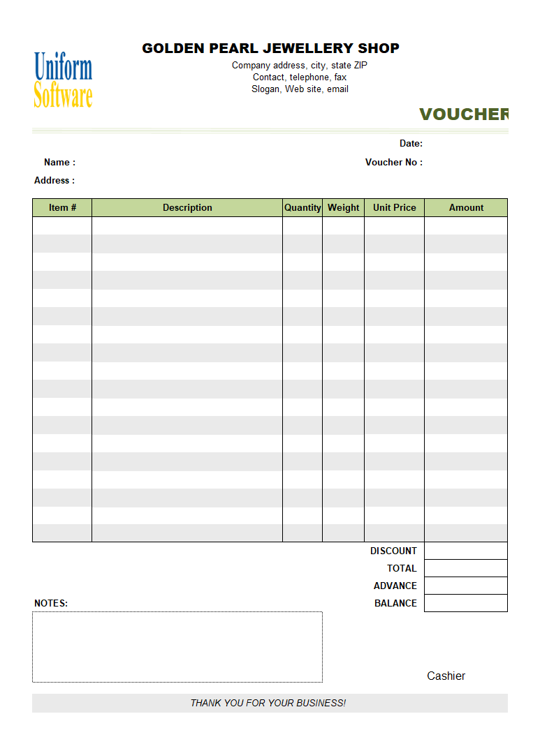 cash voucher format in excel download