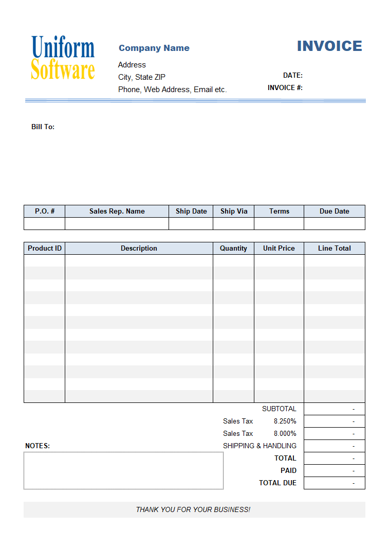 Service Invoicing Form with Profit Calculation