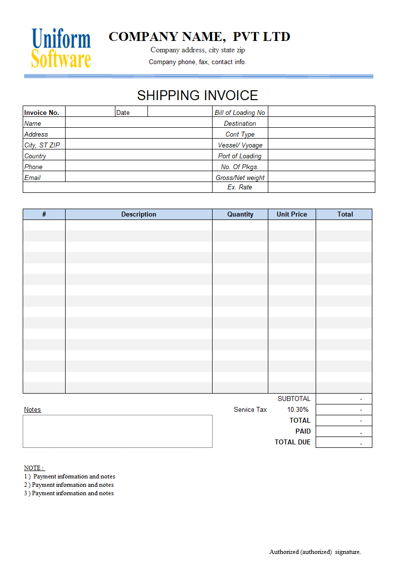 Delivery Invoice Template from www.invoicingtemplate.com