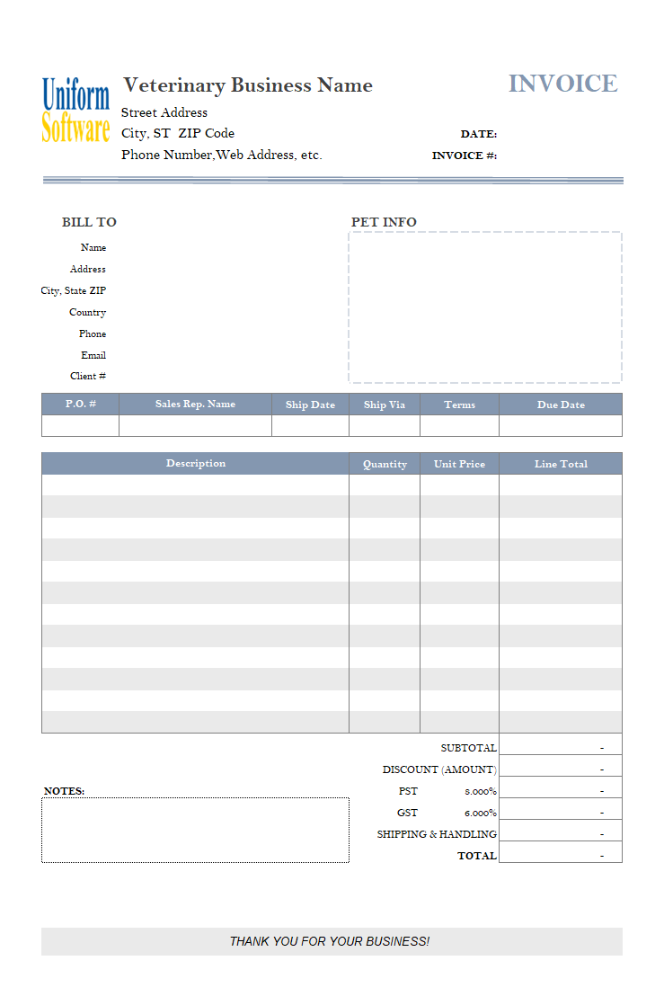 Pet Health Record Template Excel from www.invoicingtemplate.com