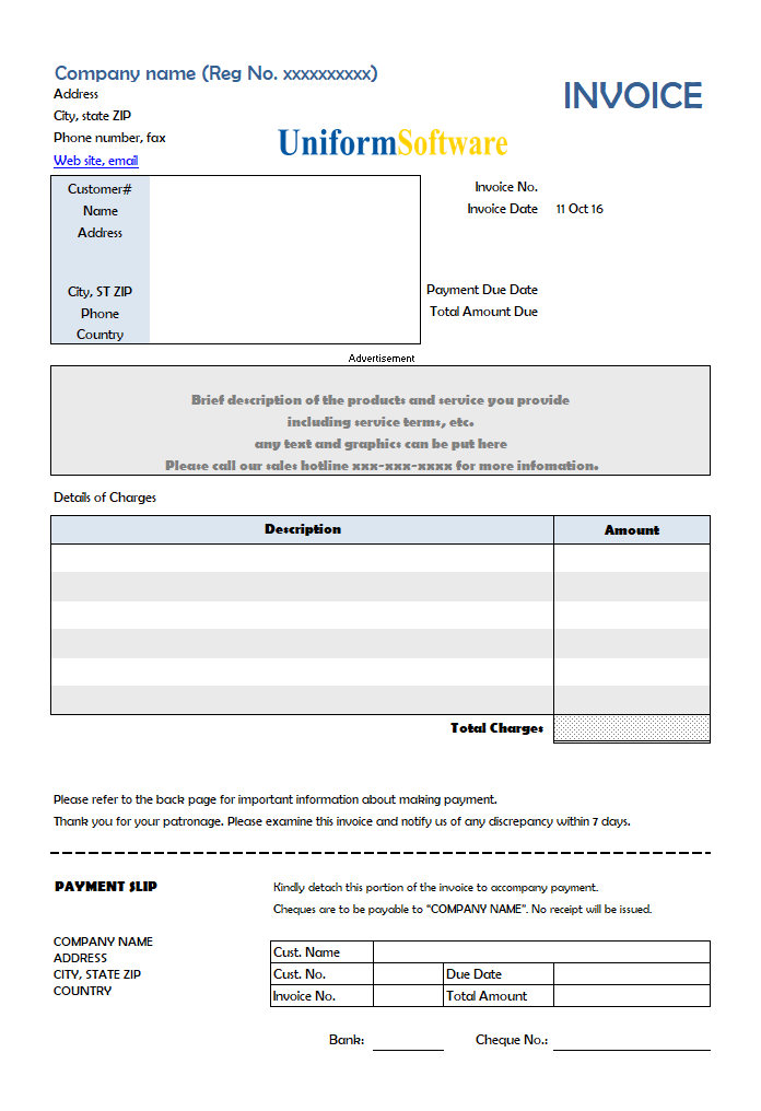 Webhosting Invoicing Template
